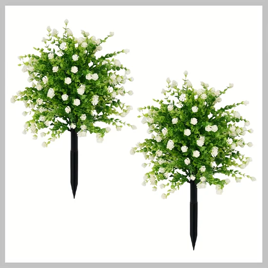 2 db leszúrható fehér művirág csokor 50 cm JW1514391