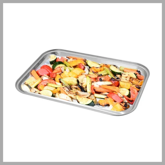 Rozsdamentes acél grilltálca 34 x 24 cm 13072