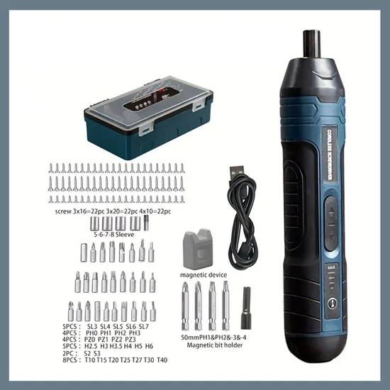 3.6V Vezeték Nélküli Csavarhúzó – 105 darabos készlet LH13268