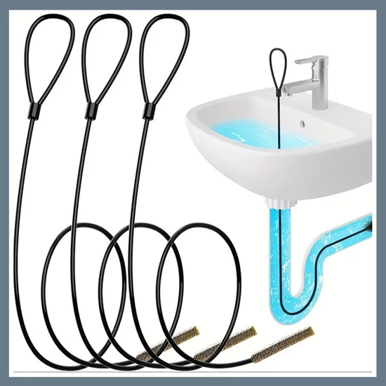 3db Extra Hosszú Lefolyó Eldugulás Eltávolító Horog YD72758