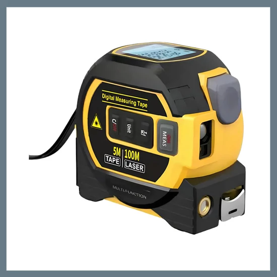 MIGPRC 100m Lézeres Távolságmérő és 5m Acél Mérőszalag YQ05674-100