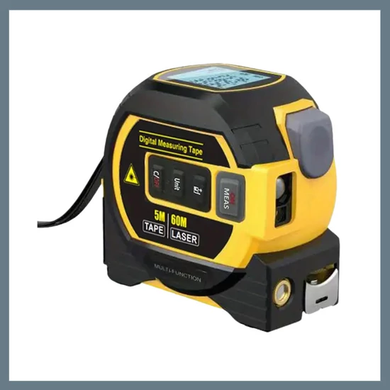 MIGPRC 60m Lézeres Távolságmérő és 5m Acél Mérőszalag YQ05674-60
