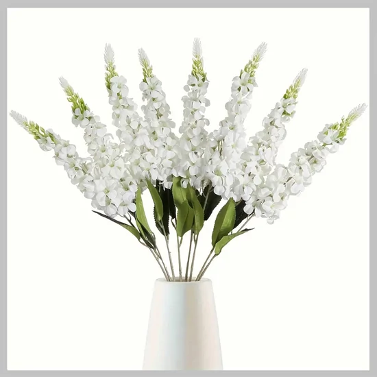 7 darab elegáns mesterséges geránium és jácint – fehér DB1252141