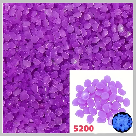5200 db világító dekorkavics UV lila JQ1412517-2
