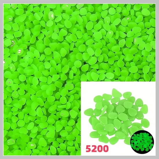 5200 db világító dekorkavics UV zöld JQ1412517-6