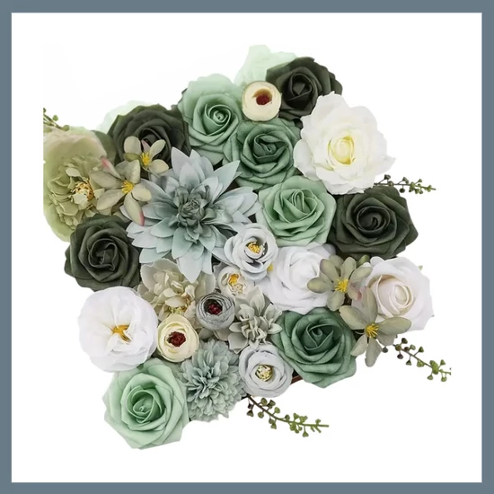 Művirágcsokor - zöld árnyalatok LM141131