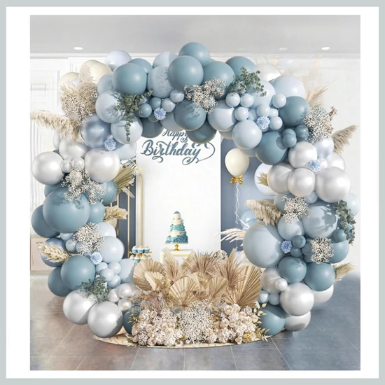 129 darabos lufi dekorációs szett – kék 33069285k