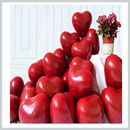 Piros szív alakú lufi szett 50 db 39129094-50