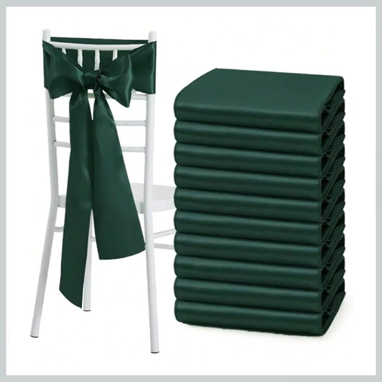 Székszoknya masni szett – méreg zöld szatén, 10 darabos csomag 56079285z