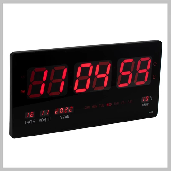 Digitális óra nagy kijelzős naptár hőmérő DH4622