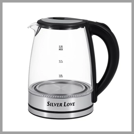 Silver Love elektromos üveg vízforraló 2,3L SC-317