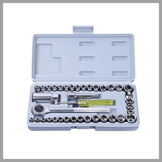 40 db-os Kompakt dugókulcs készlet, racsnis, 4/16 mm WT-4