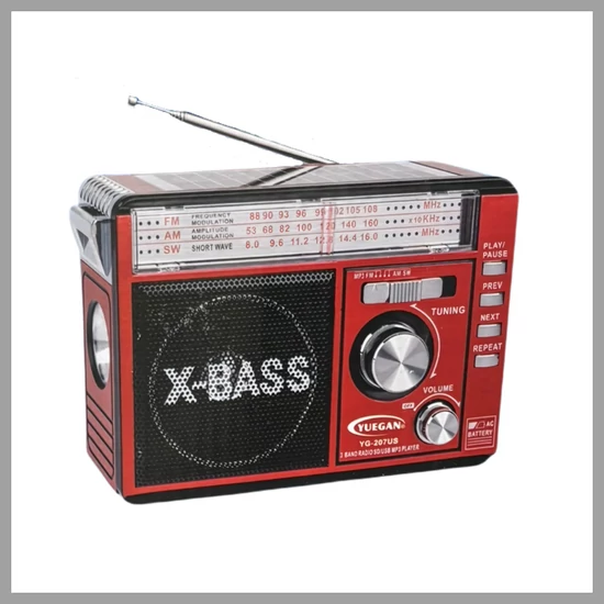 YUEGAN hordozható rádió – AM/FM/SW, SD/USB/MP3 támogatással YG-207US