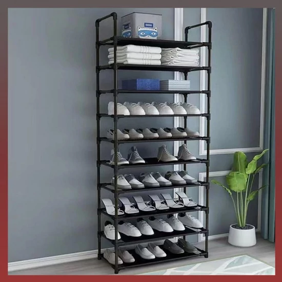 Cipőtároló 10 szintes 58x28x175 cm 87095.7