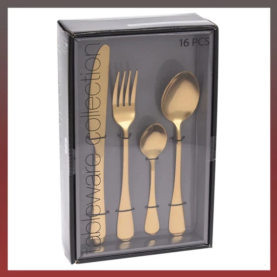 Evőeszköz készlet 16 részes - arany 91914.1
