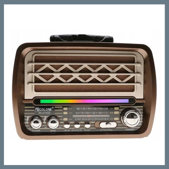 Retro Stílusú Hordozható Rádió RX-076D