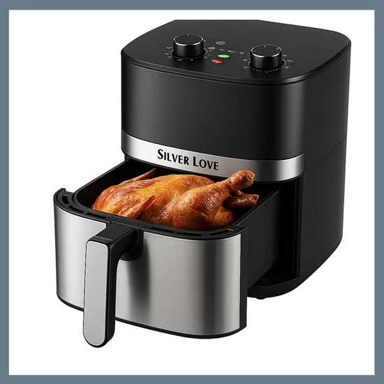 Silver Love Forrólevegős sütő – 10L, 2200W SL-10