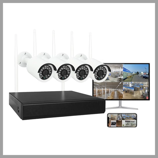 Biztonsági kamerarendszer – 4K HD felbontás, hangrögzítés WIFI-4