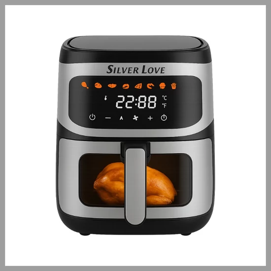 SilverLove forrólevegős sütő – 13L kapacitás, 3000W teljesítmény CY-8004