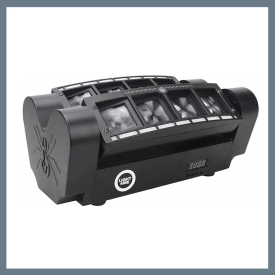 Spider Strobo Laser – LED disco fény, lézerrel és mozgó sugarakkal DLS-10