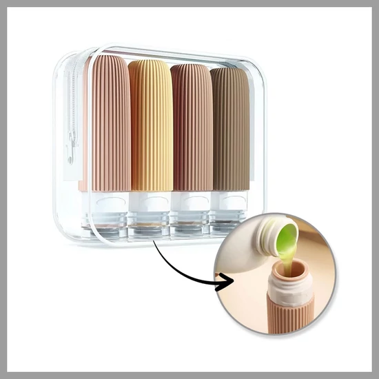 Szilikon flakon szett utazáshoz, 13 cm, 90 ml – KS137WZ2