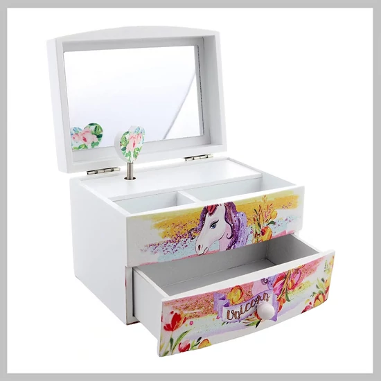 Unikornis Fa Zenélő Ékszerdoboz  13x10x9cm 447733