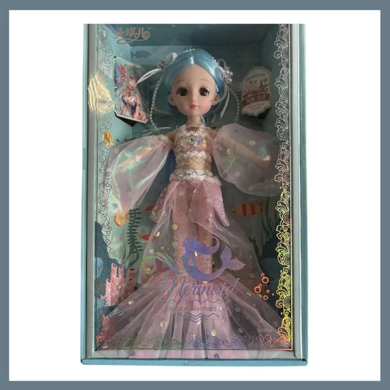 Sellő baba - hosszú rózsaszín ruha HX9919