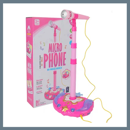 Mikrofon álvánnyal gyerekeknek, rózsaszín MMW1