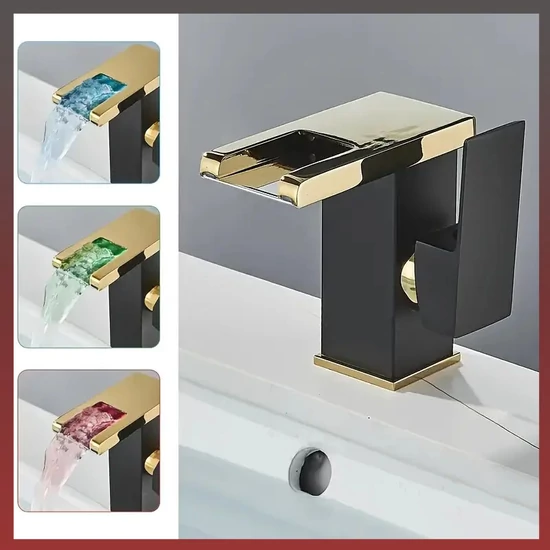 Réz-fekete színváltós mosogató csaptelep PM338264