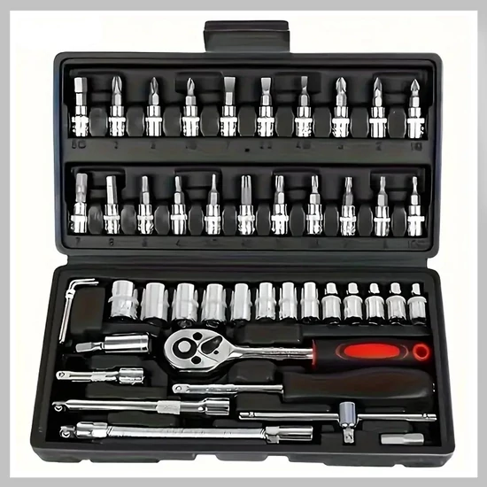 46 részes dugókulcs készlet - racsnis FF2191398
