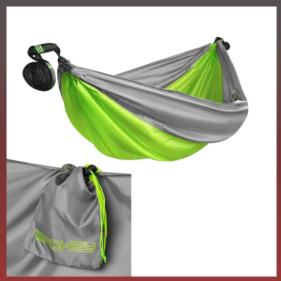 Spokey AIR ROCKER függőágy szürke-zöld 941069