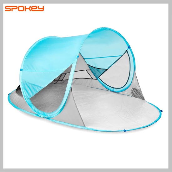 Spokey STRATUS strandsátor szürke-kék 190x120x90 926782