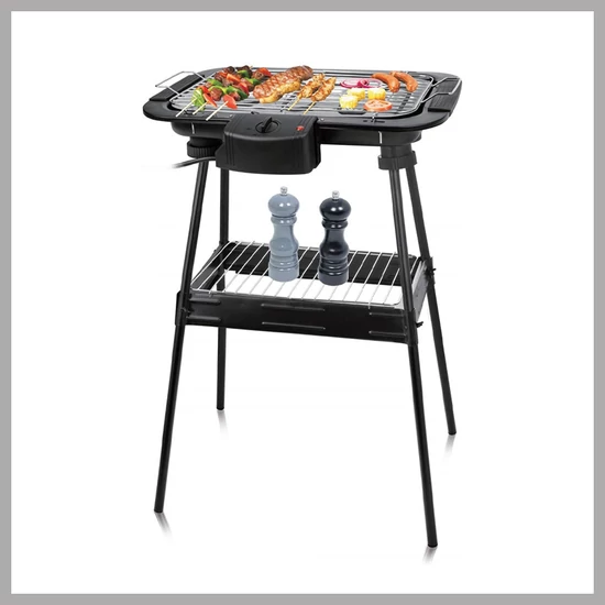 Elektromos barbeque grill lábakkal holm0731