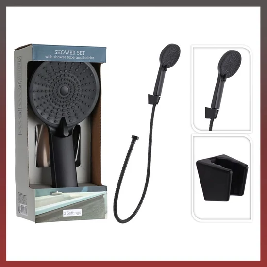 Zuhanykészlet - Zuhanyfej zuhanycsővel és tartóval 36700-4