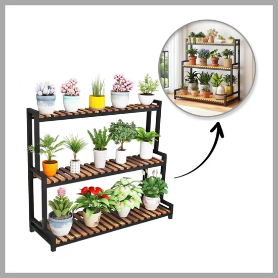 Florist növénytartó állvány – 3 szintes SZ46CZ