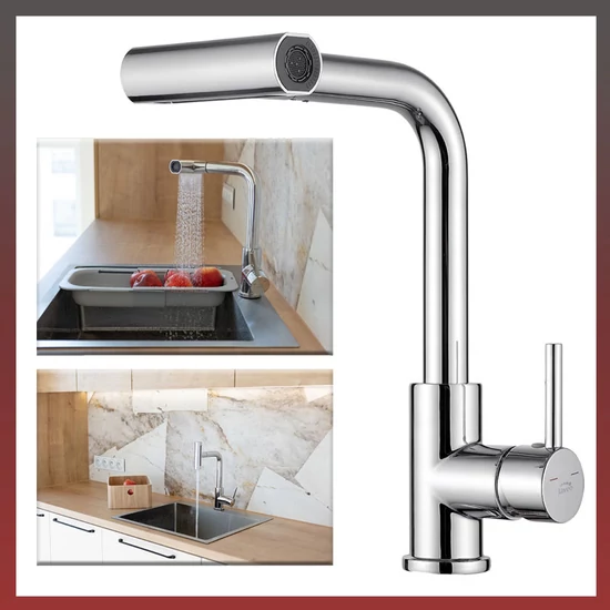 Rotaro konyhai mosogató csaptelep króm BLR-069D