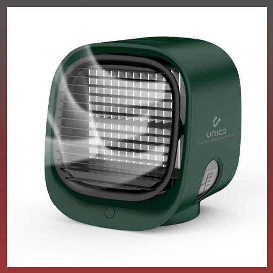 Hordozható mini léghűtő ventilátor zöld FN1509