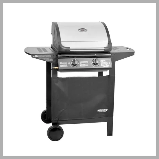 HECHT – 2 égős gázgrill, 7 kW, öntöttvas sütőfelülettel FIRE2
