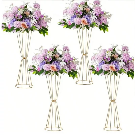 4 db virágállvány dekorációhoz – arany  64085356