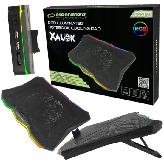Notebook hűtőpad RGB világítással EGC110