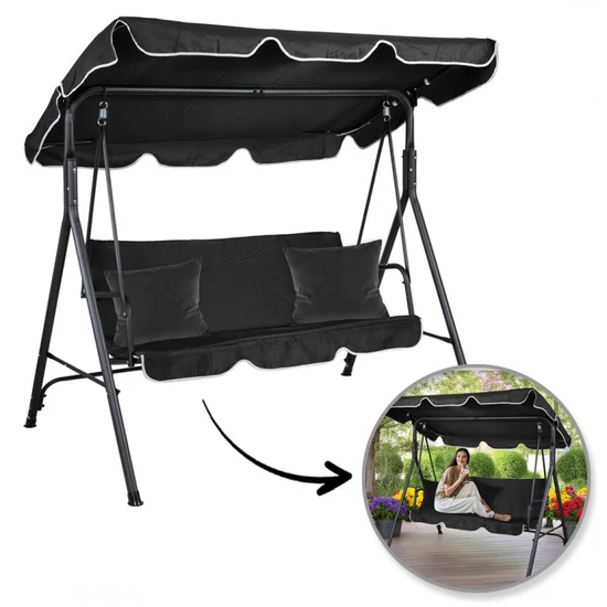 Kerti hinta napellenzővel és párnákkal HO01CZ