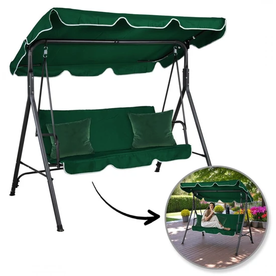 Kerti hinta napellenzővel és párnákkal HO01ZIE