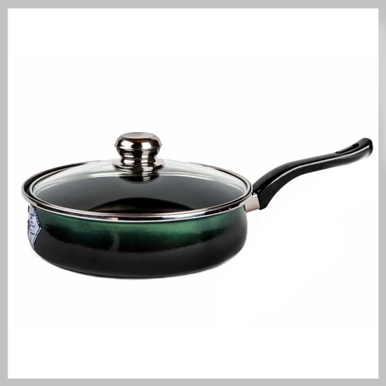 Platinum teflon nyeles szeletsütő + üvegfedő 20 cm 1,75 liter - zöld 5991554601117