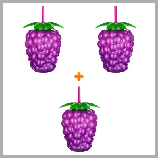 2+1 BANQUET Műanyag palack szívószállal SZEDER 800 ml 55062500-2-1