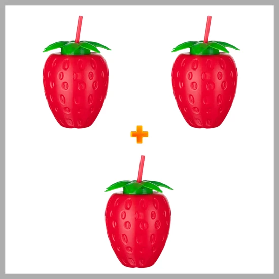 2+1 BANQUET Műanyag palack szívószállal EPER 880 ml 55062501-2-1