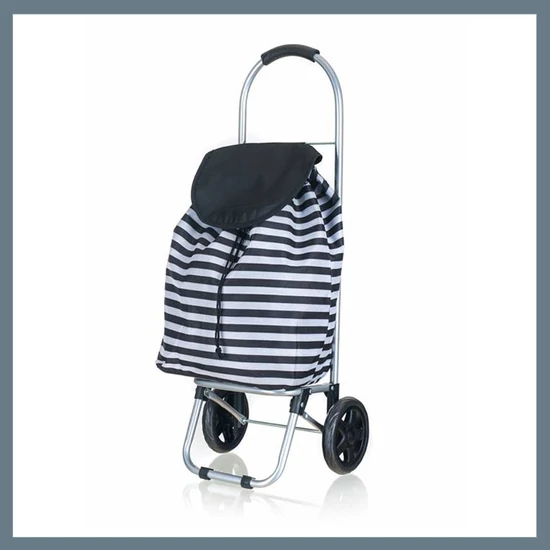 BRILANZ Kerekes bevásárlótáska 87 x 35 x 28 cm, fekete csíkos 01800100