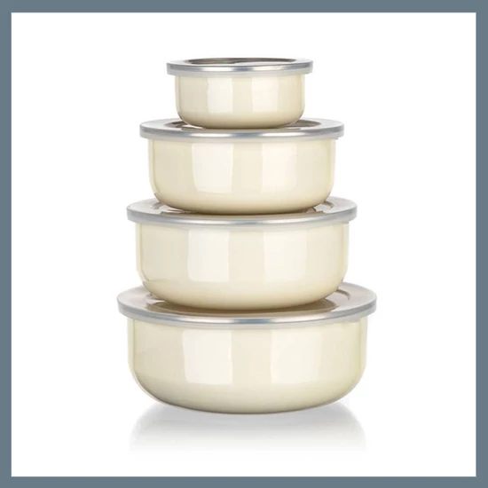 BANQUET AMANDE zománcozott tálkészlet, 8 db 13700941