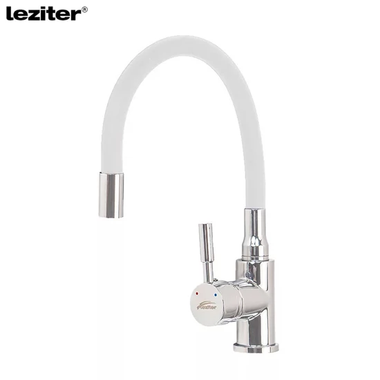 LEZITER Corin álló mosogató csaptelep flexibilis kifolyócsővel fehér ZS-7012-WH
