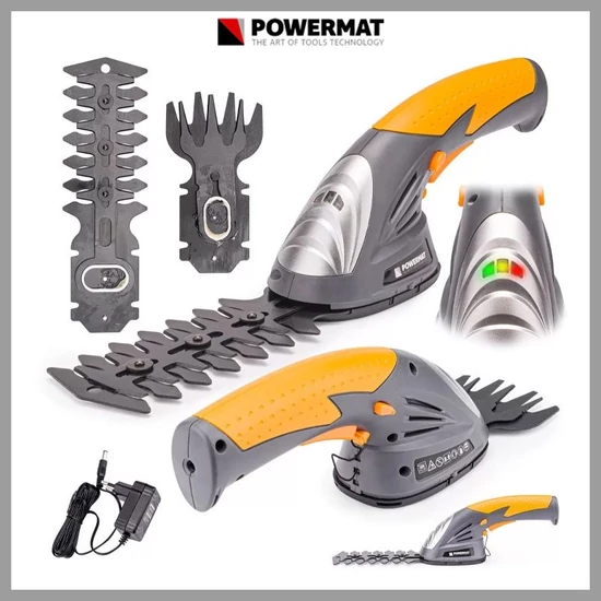 POWERMAT akkumulátoros fű- és sövényolló PM-ANTK-3.6T