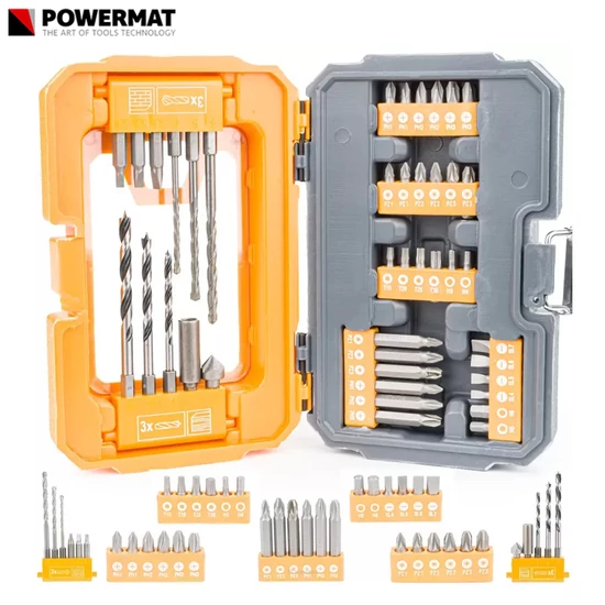 POWERMAT Fúrószár és bit készlet, beton+fa PM-ZWB-41SU